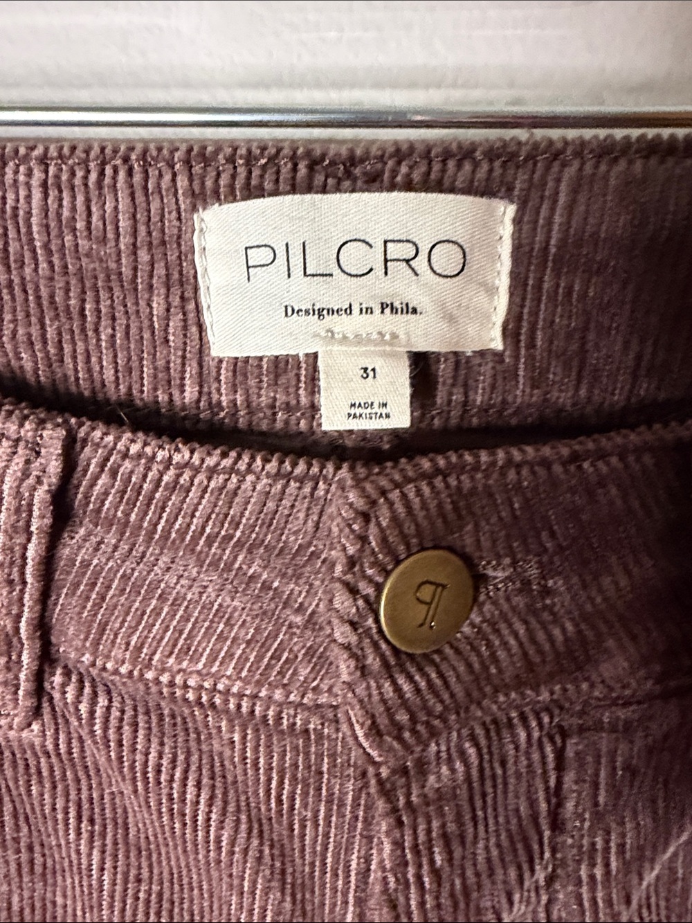 Pilcro Straight-Leg Corduroy Jeans in Brown - Picture 3 of 6